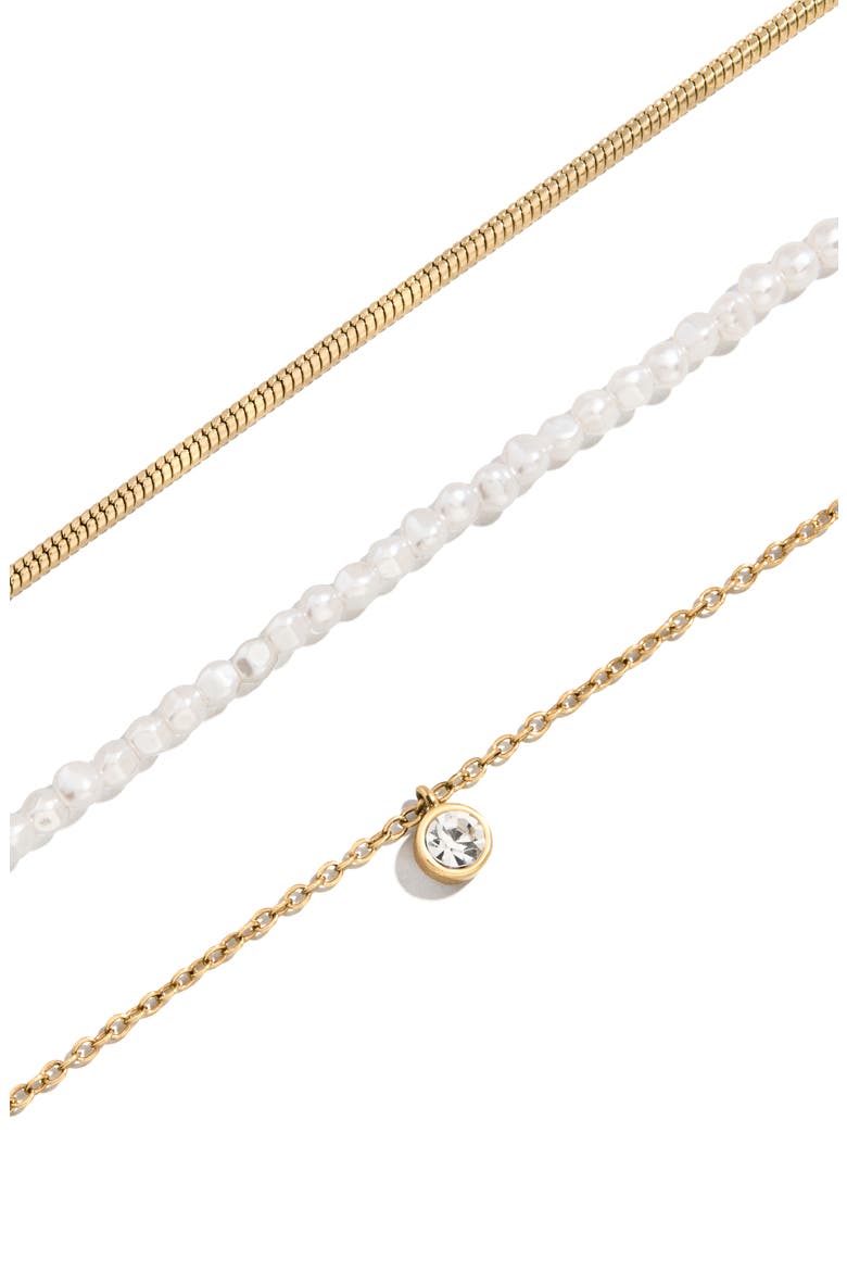 Rue Set of 3 Waterproof Necklaces, Alternate, color, GOLD