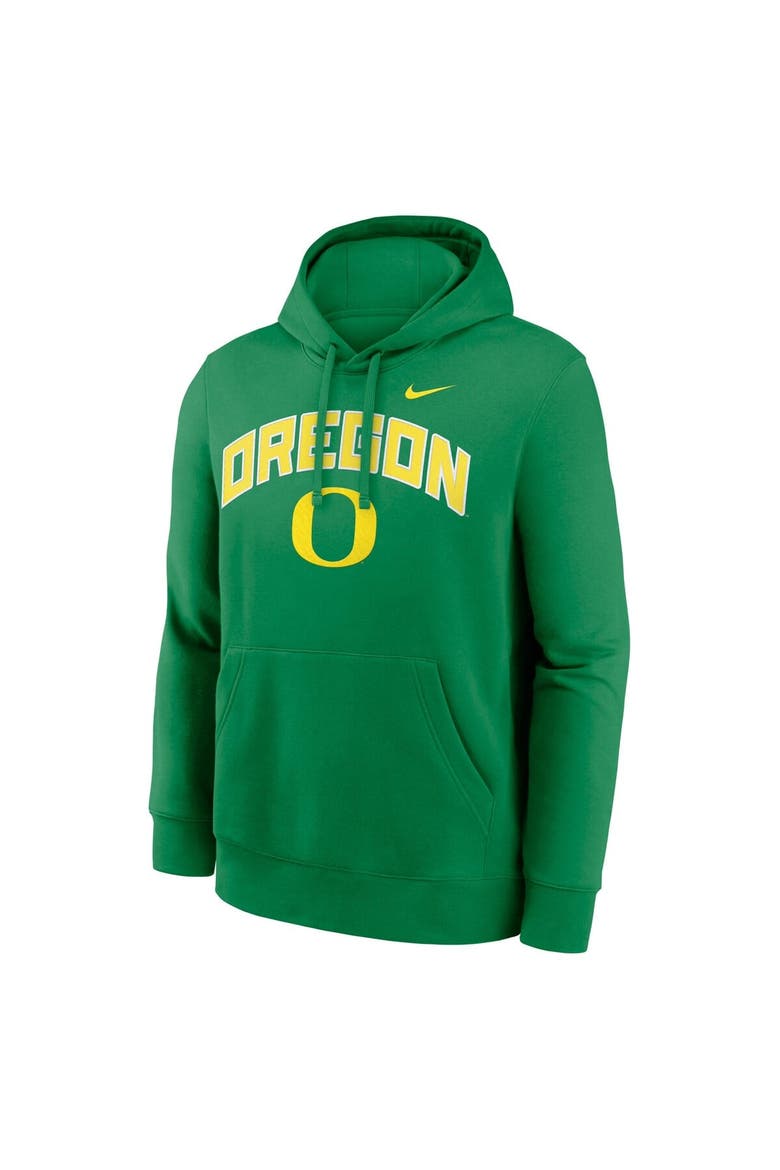 Men's Nike Green Oregon Ducks Club Fleece Arch Pullover Hoodie, Alternate, color, Green