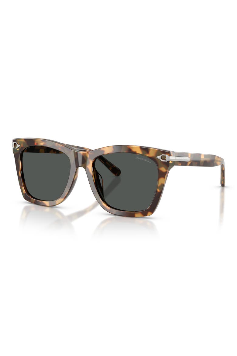 54mm Square Sunglasses, Alternate, color, SPOTTY HAVANA / GREY