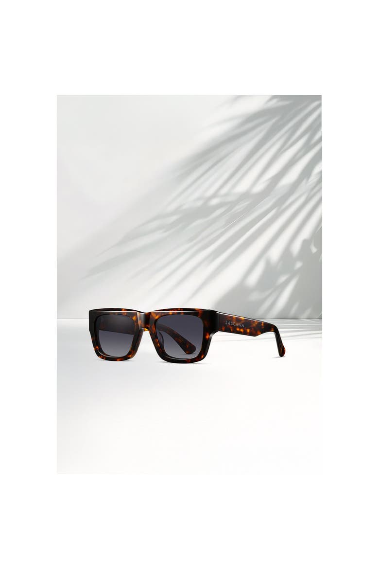 Square Tortoiseshell Sunglasses, Alternate, color, Brown Leopard