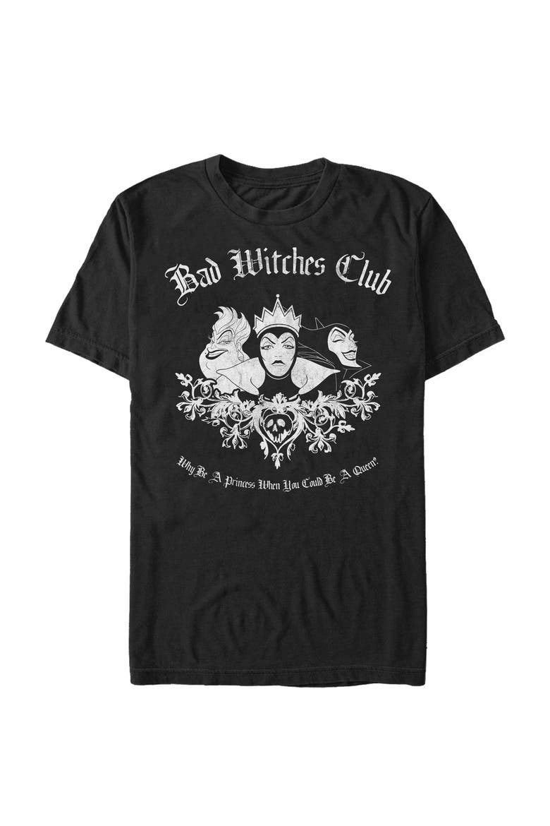 Men's Disney Princesses Bad Witches Club  Graphic T-Shirt, Alternate, color, Black