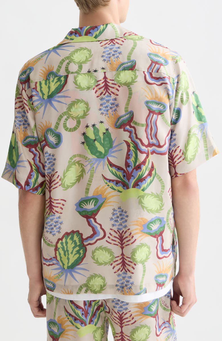 Scotch & Soda Relaxed Fit Print Short Sleeve Button-Up Shirt, Alternate, color, Desert Floral Canyon Clay
