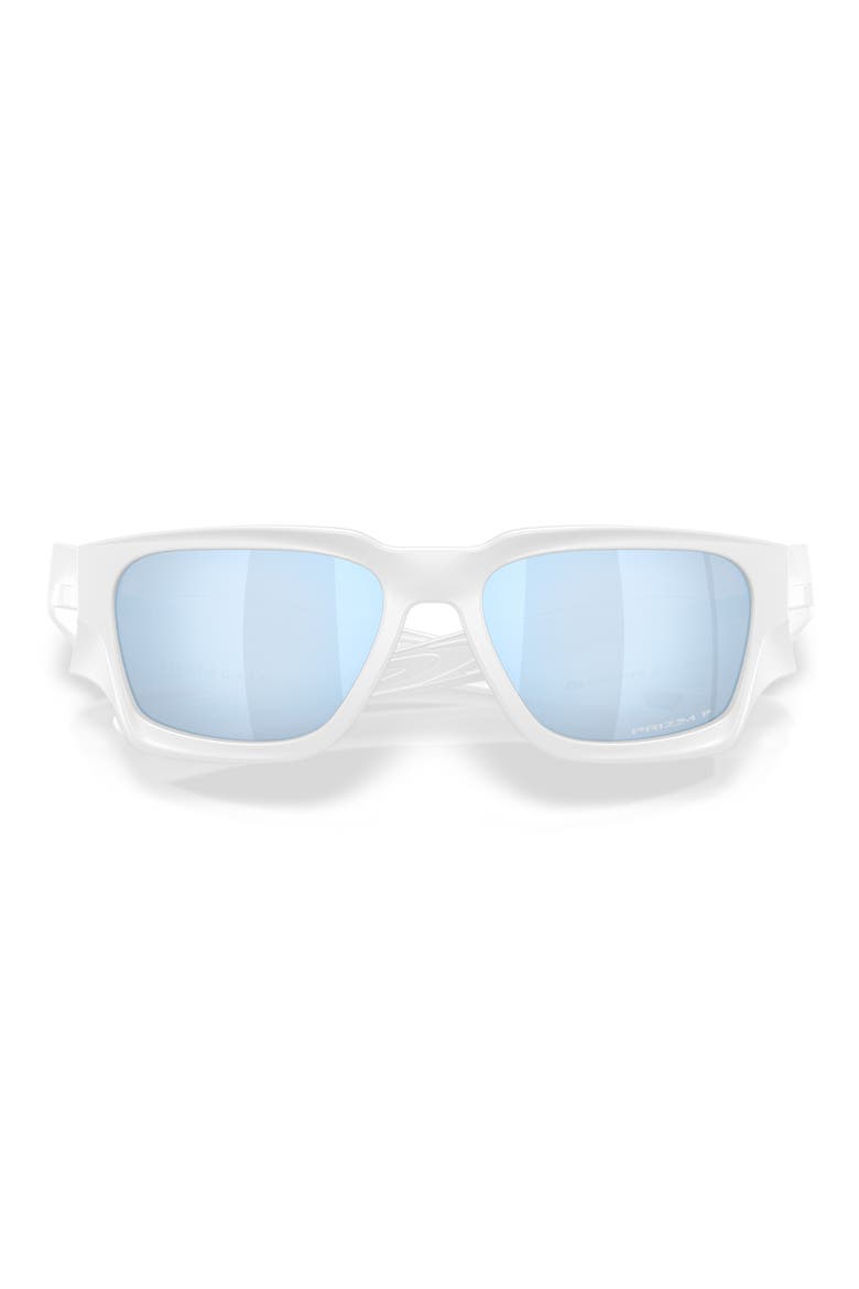 Instagator 58mm Polarized Rectangular Sunglasses, Alternate, color, MATTE WHITE / PRIZM