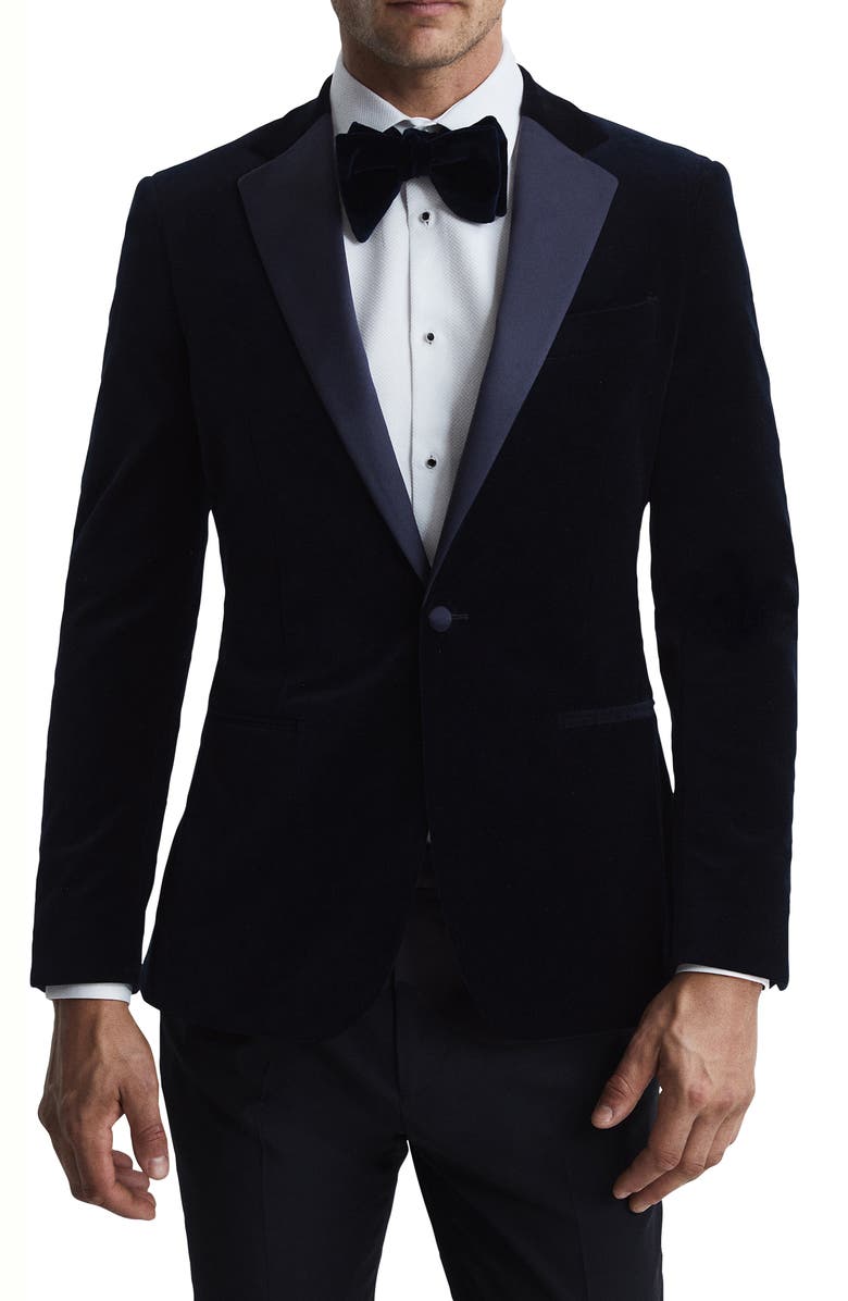 Reiss Ace Velvet Blazer, Main, color, 