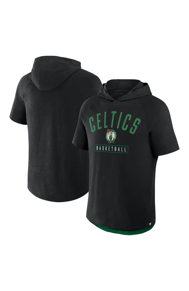 FANATICS Men's Fanatics Black Boston Celtics Pass Legend Raglan Hoodie T-Shirt, Main, color, 