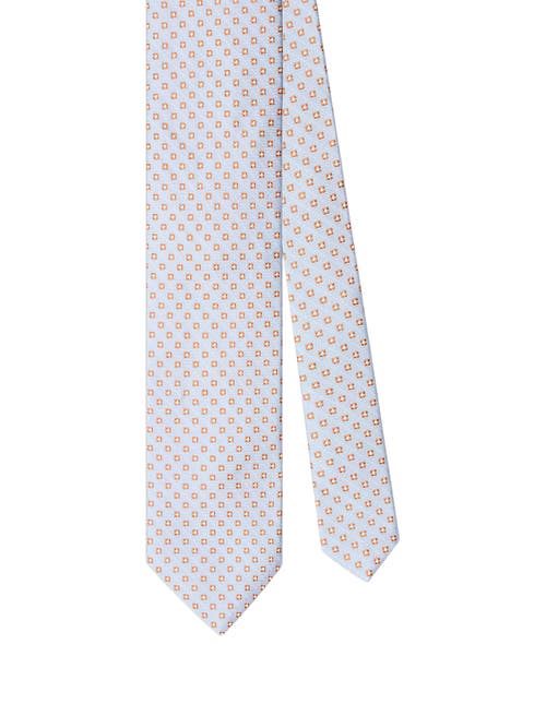 Robert Talbot Robert Micro Neat Geo Spot Best Of Class Necktie In Light Blue