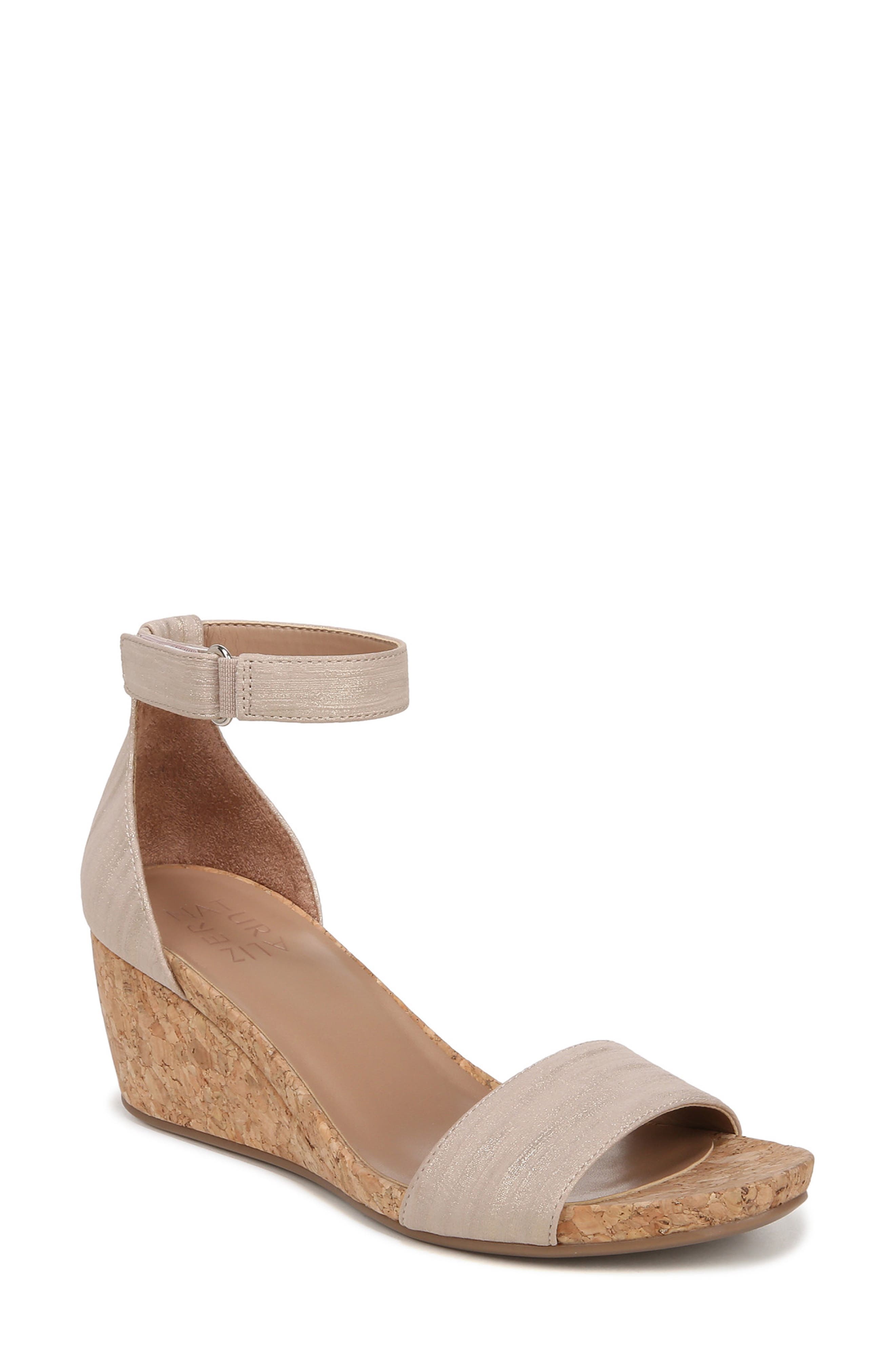Naturalizer Areda Ankle Strap Wedge Sandal - Wide Width Available
