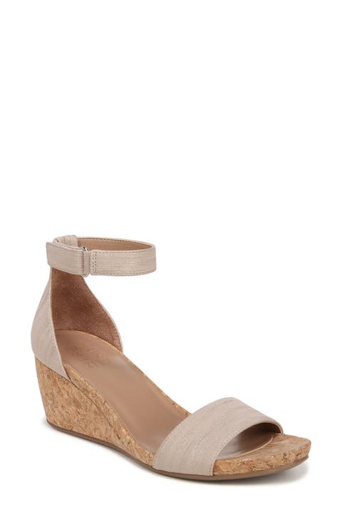 Areda Ankle Strap Wedge Sandal - Wide Width Available (Women)
