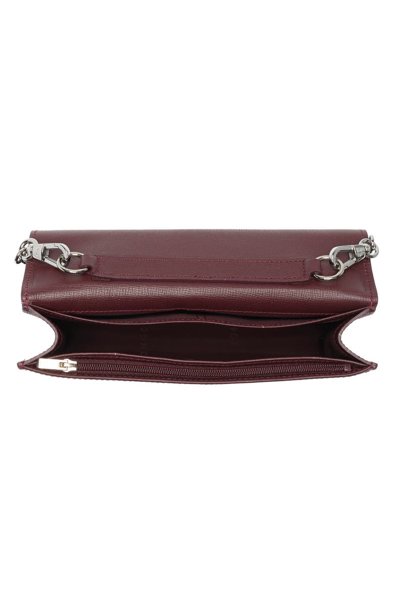 Longchamp Le Pliage Neo Wallet on a Chain, Alternate, color, Grape