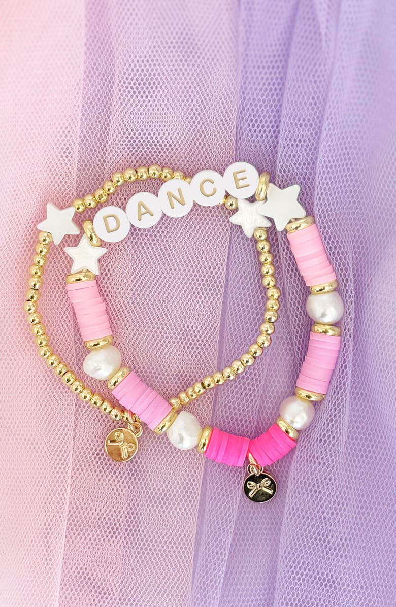 Bits & Bows Dance Girls' Bracelet Gift Set, Alternate, color, Pink