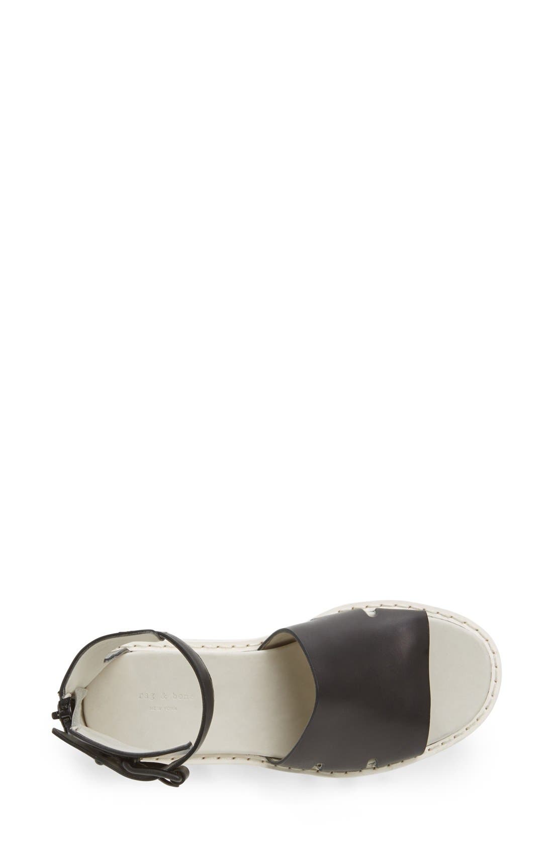 'Dante' Ankle Strap Sandal, Alternate, color, BLACK