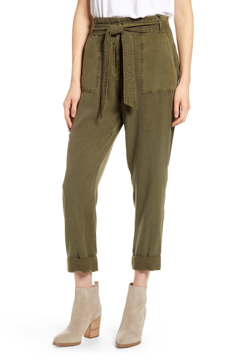 Treasure & Bond Paperbag Waist Pants, Main, color, 