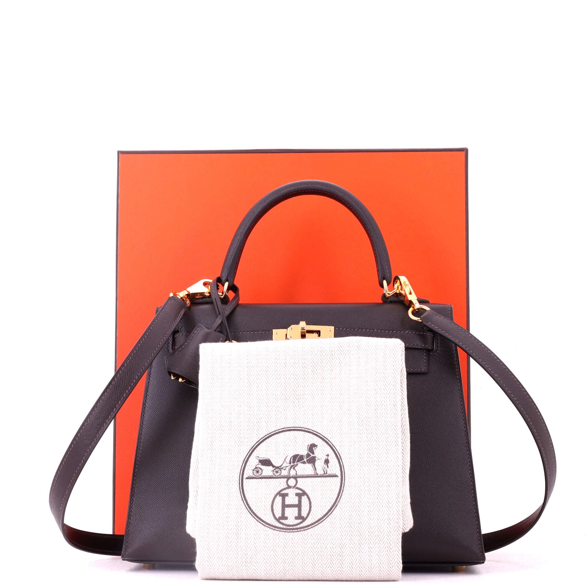 Pre-Owned Hermes Kelly Handbag Brown Madame with Gold Hardware 25, Alternate, color, Bai Brun