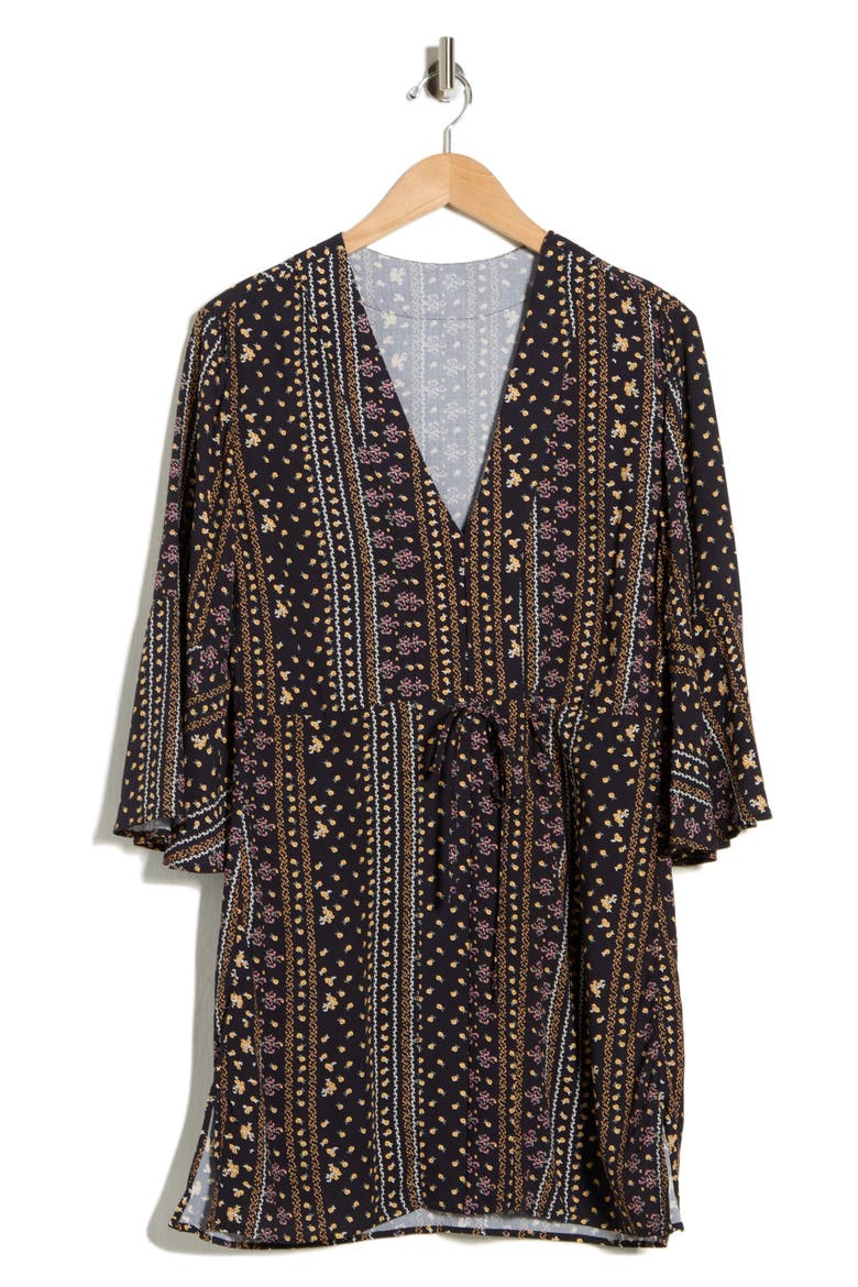 Joy Cover-Up Caftan, Alternate, color, BLACK