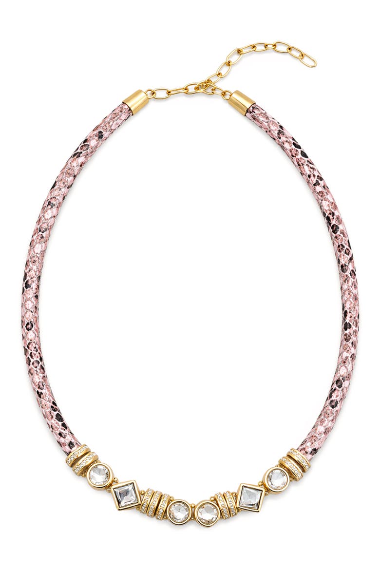 Glam Accent Collar Necklace, Main, color, LIGHT PINK