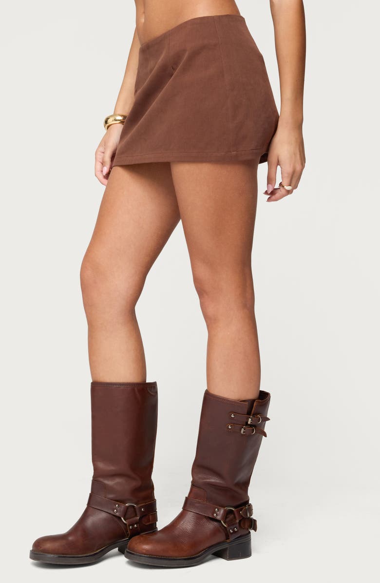 EDIKTED Monrow Micro Skort, Alternate, color, Brown