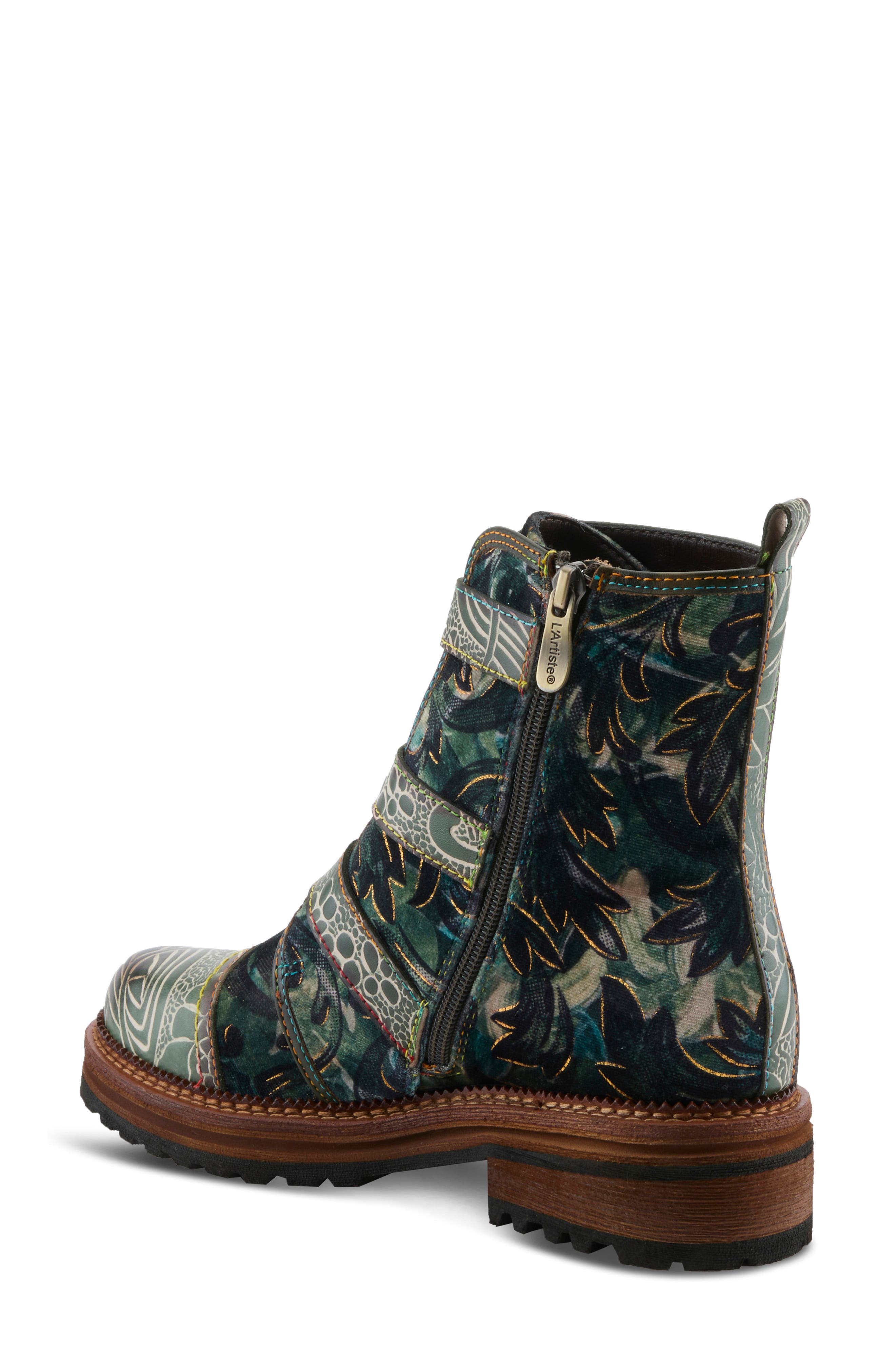 Thisway Buckle Strap Bootie, Alternate, color, GREEN MULTI