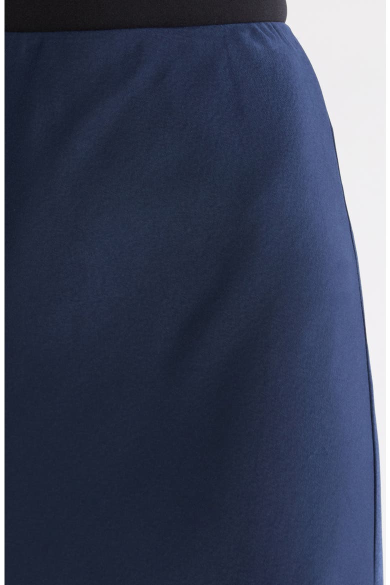 Vienna Lace Trim Satin Skirt, Alternate, color, NAVY