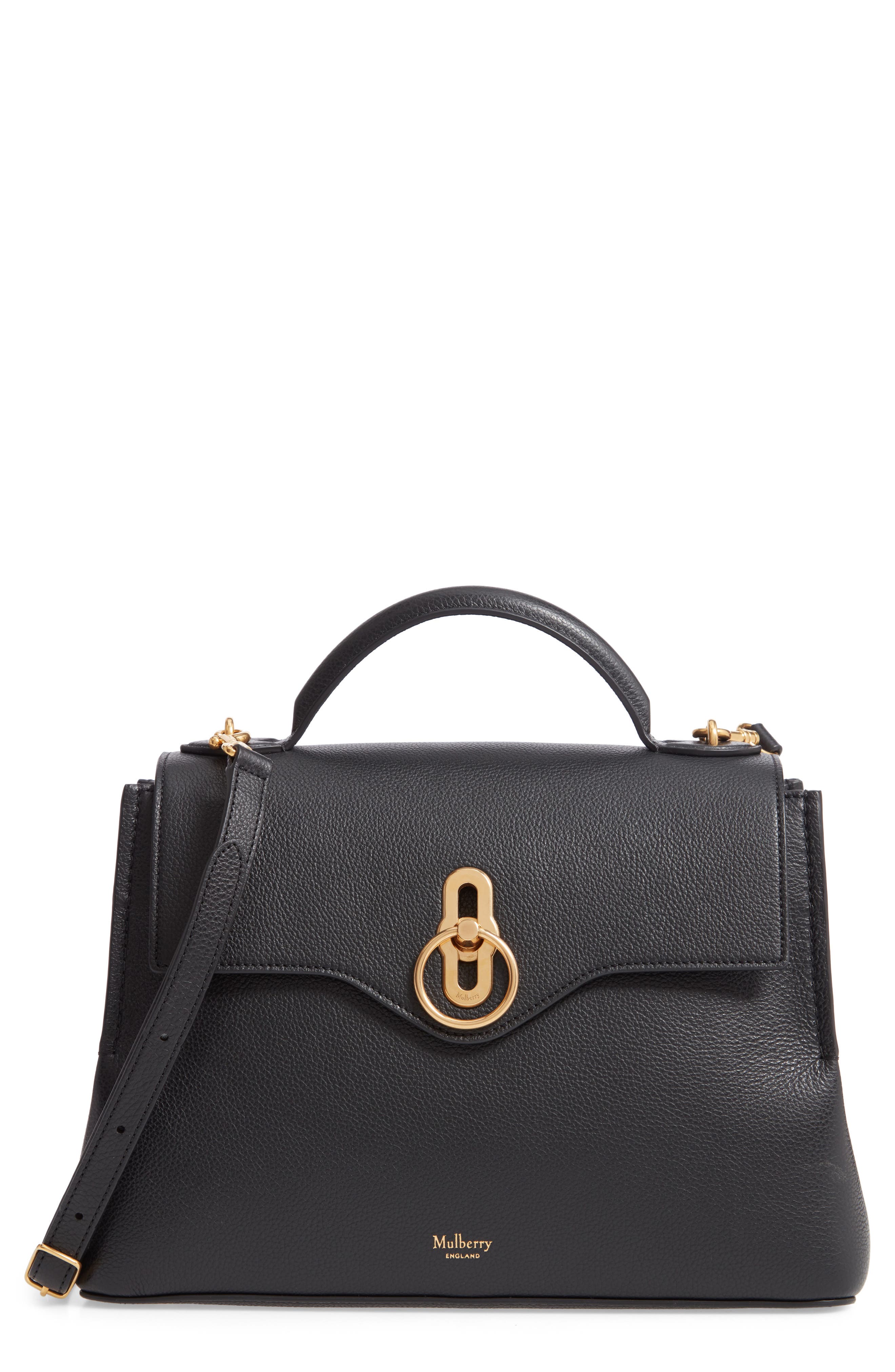 Mulberry Small Seaton Leather Top Handle Satchel, Main, color, 