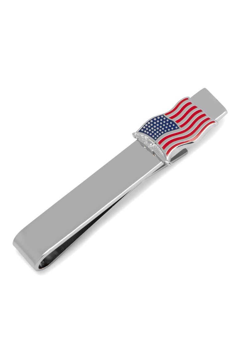Cufflinks Inc. American Flag Tie Bar, Main, color, MULTI