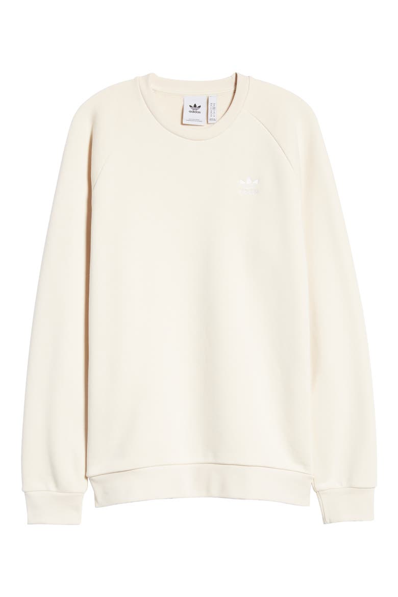 Essentials Crewneck Sweatshirt, Alternate, color, WONDER WHITE