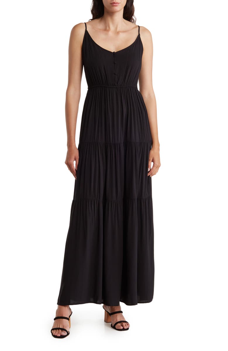 Steve Madden BB DAKOTA BY STEVE MADDEN Been So Long Tiered Sleeveless Maxi Dress, Main, color,