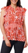 SUNNY LEIGH Ruffle Woven Top