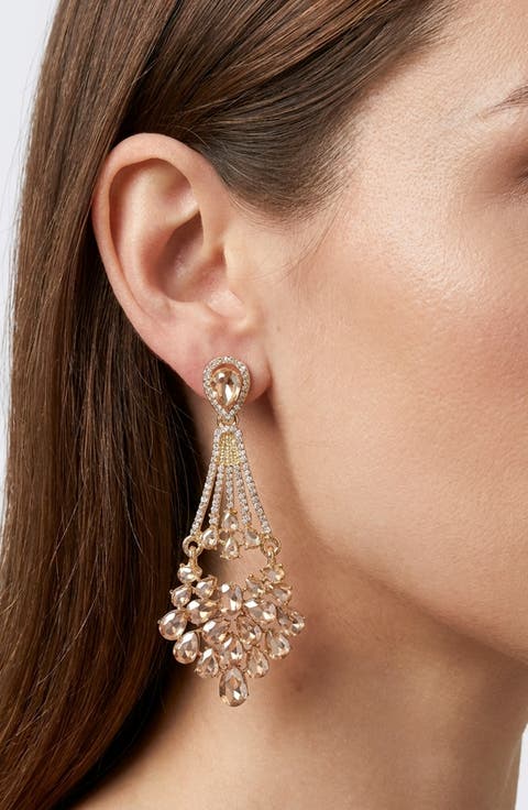 Crystal Statement Drop Earrings