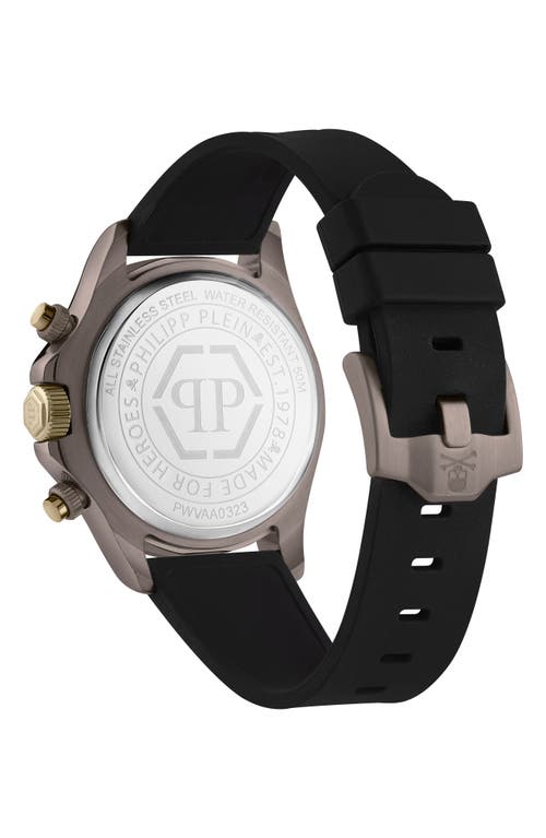 Philipp Plein Sport Nobile Racing Silicone Strap Chronograph Watch, 43mm In Ip Brown