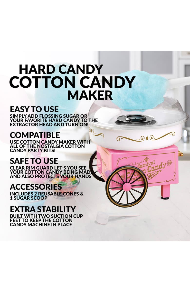 Nostalgia Electrics Vintage Hard Candy Cotton Candy Maker, Alternate, color,