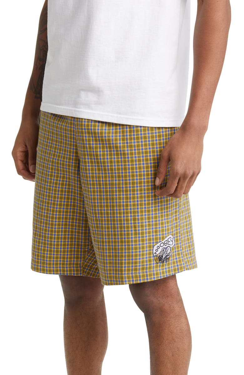 Obey Easy Reason Plaid Shorts, Alternate, color, 