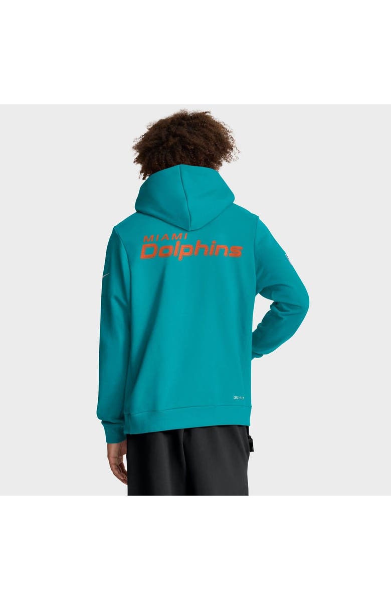 Nike Men's Nike Aqua Miami Dolphins Sideline Initial Home Performance Pullover Hoodie, Alternate, color, Aqua