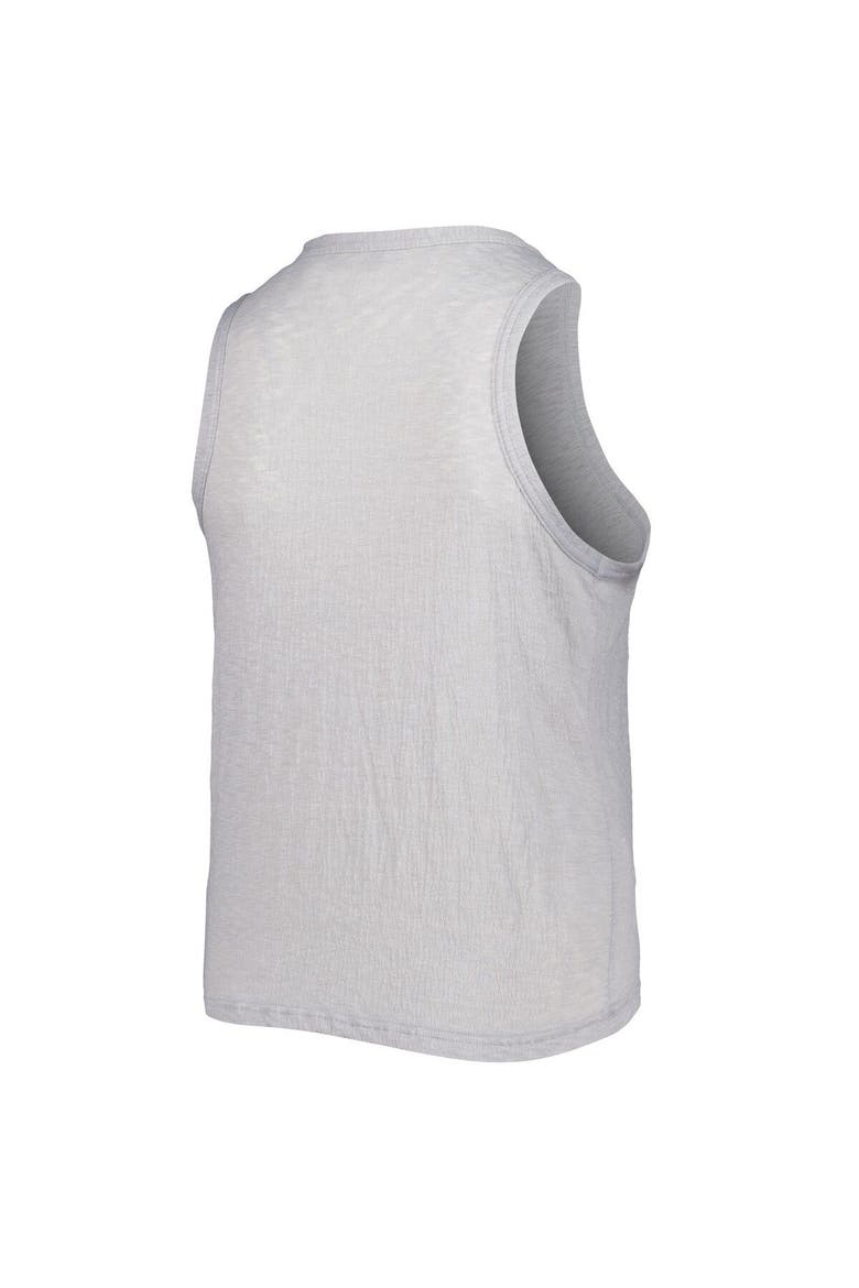 Women's Soft as a Grape Gray San Diego Padres Plus Size High Neck Tri-Blend Tank Top, Alternate, color, Gray