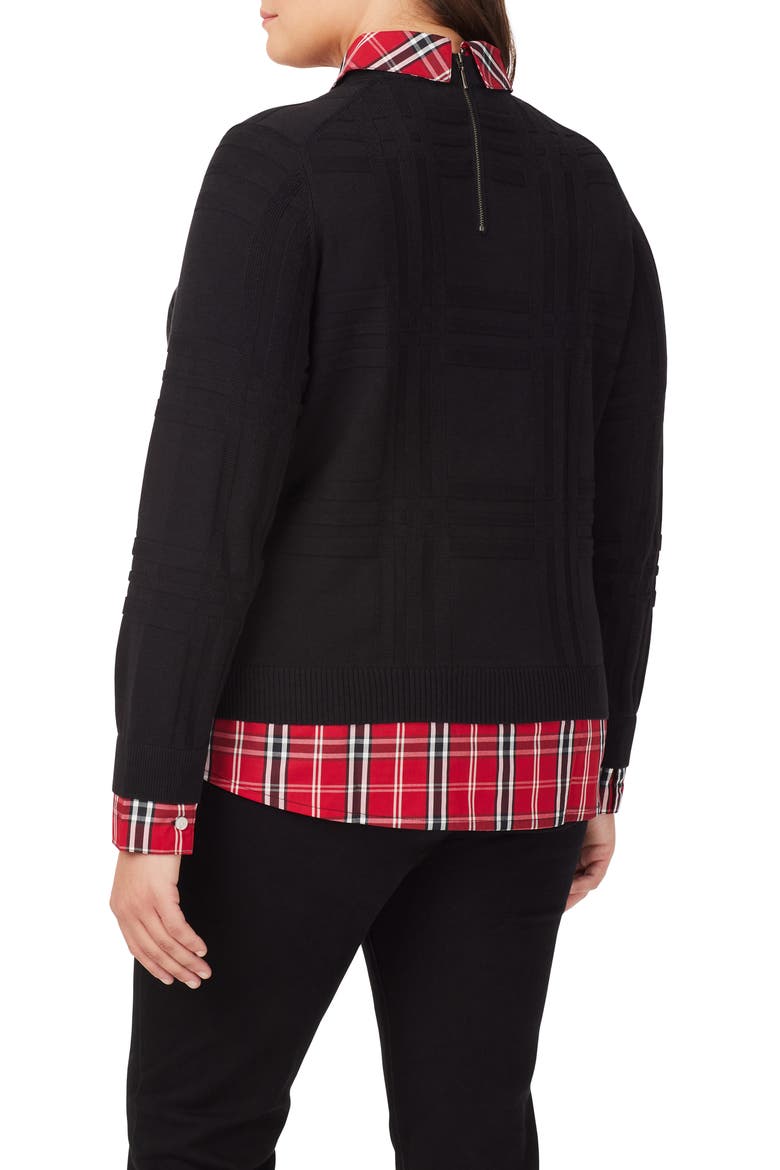 Layered Sweater, Alternate, color, BLACK MULT