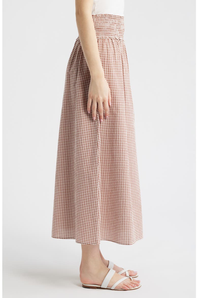 The Delphine Nap® Midi Skirt, Alternate, color, RUST GINGHAM