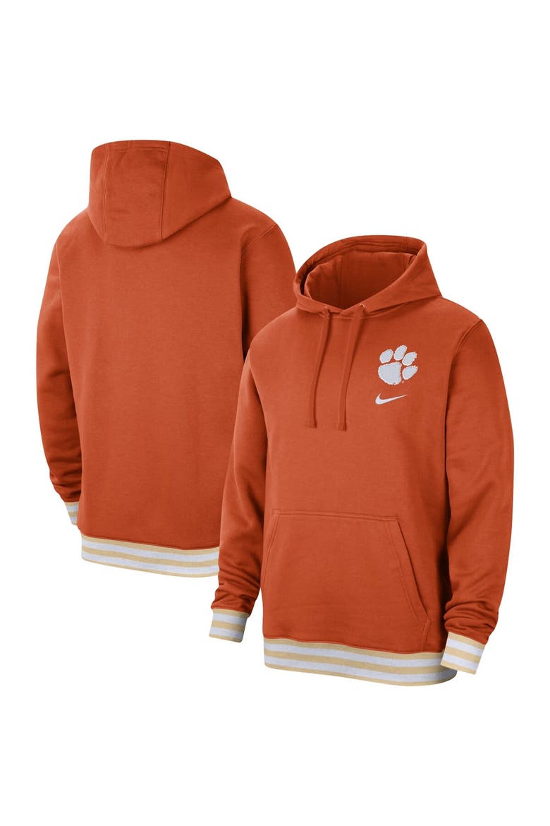 Men's Nike  Orange Clemson Tigers Campus Retro Fleece Pullover Hoodie, Main, color, Orange