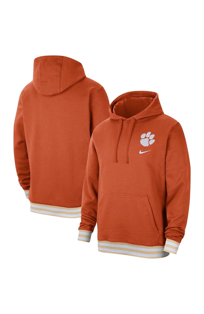 Nike Men's Nike  Orange Clemson Tigers Campus Retro Fleece Pullover Hoodie, Main, color, 