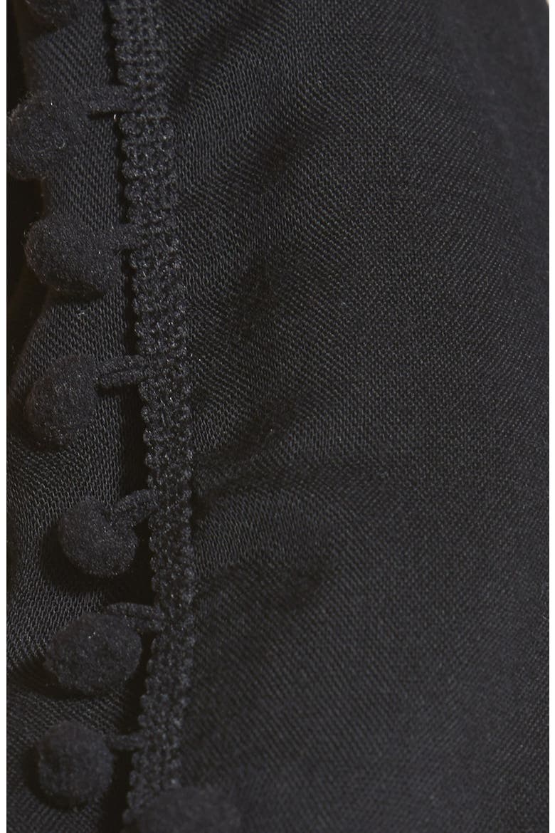 'Pom Ringer' Infinity Scarf, Alternate, color, BLACK