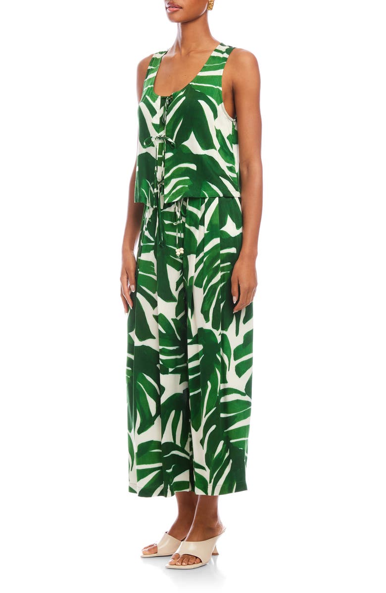 FIFTEEN TWENTY Emery Tie Front Sleeveless Top, Alternate, color, Print