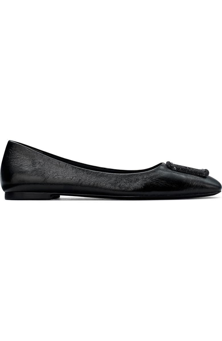 Tory Burch Georgia Pavé Square Toe Ballet Flat, Alternate, color,