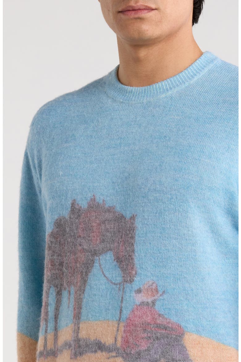 So Far Away Printed Sweater, Alternate, color, MULTI