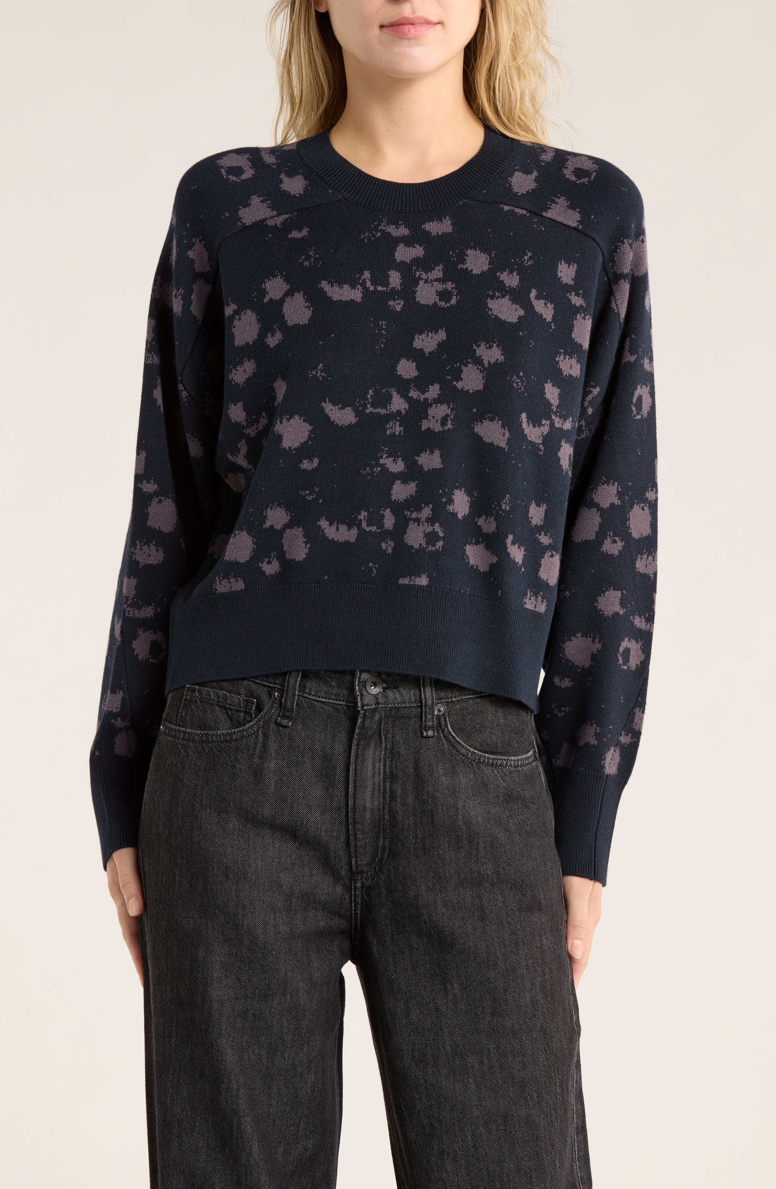 rag & bone Lysa Jacquard Crop Sweater