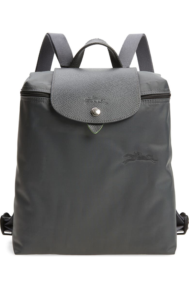 Longchamp Mini Le Pliage Green Recycled Canvas Backpack, Main, color,