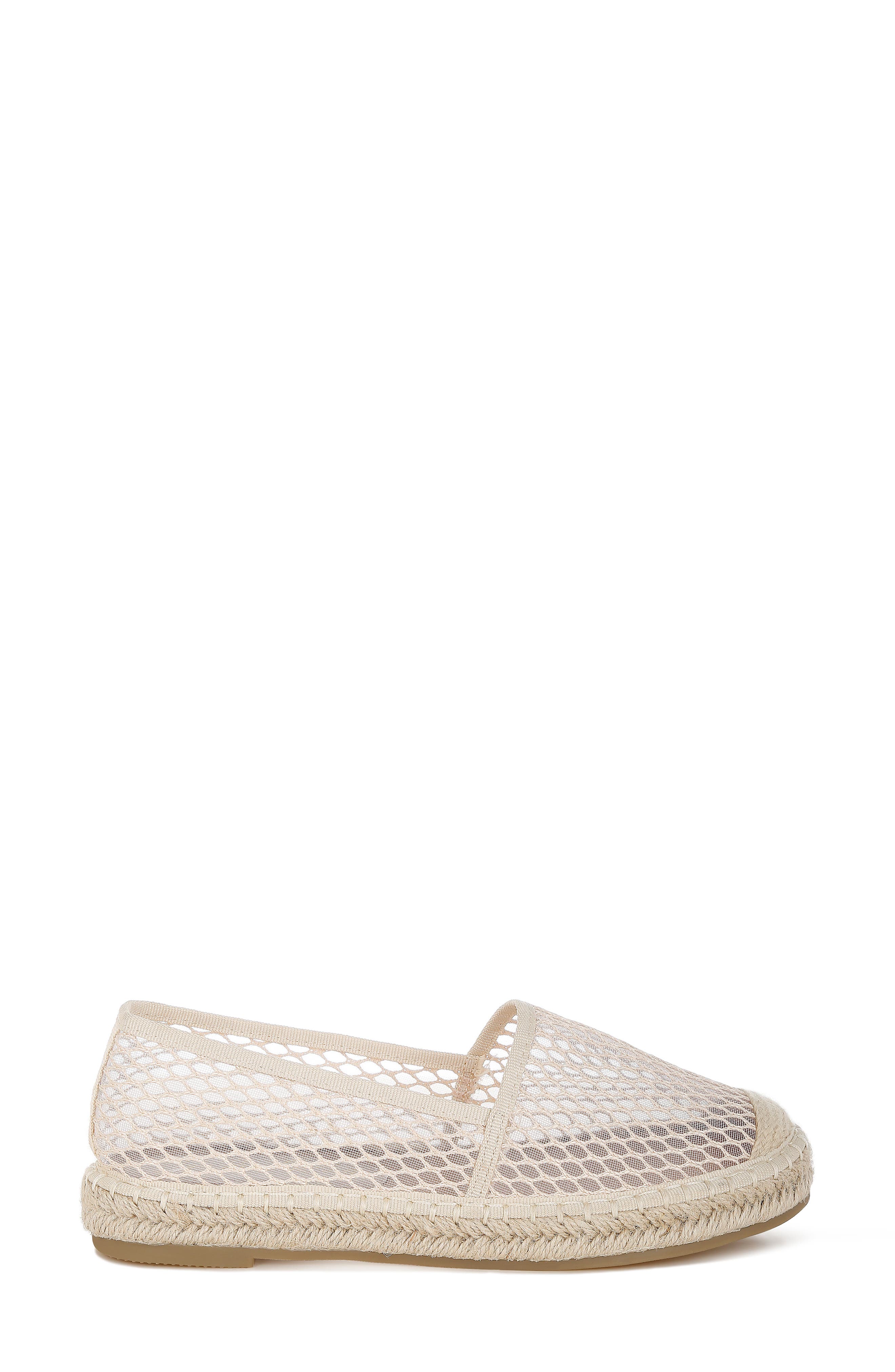 Manara Mesh Espadrille Flat, Alternate, color, BEIGE