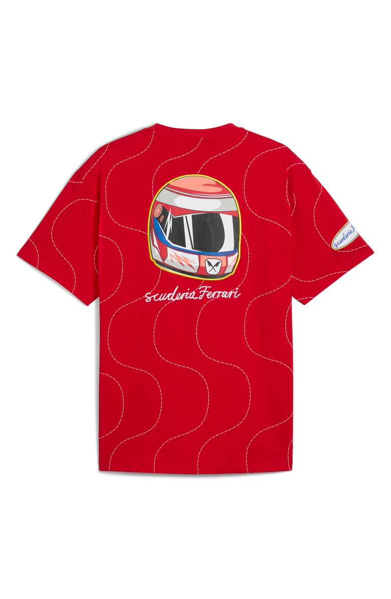 PUMA x Scuderia Ferrari Monza Cotton Graphic T-Shirt, Alternate, color, Rosso Corsa