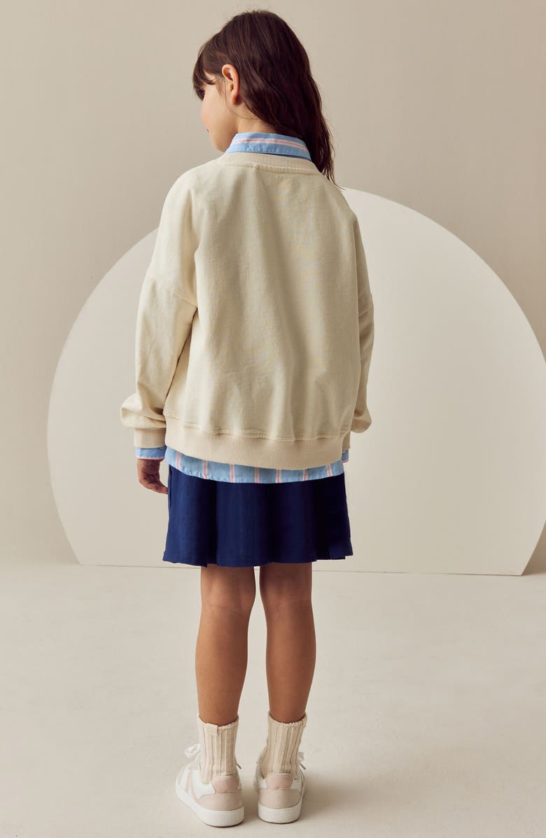 NEXT Kids' Graphic Sweatshirt & Pleated Skirt Set, Alternate, color, 