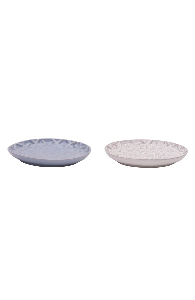 Gallerie II Sea Star Embossed Coastal Serving Plates Assortment of 2, Alternate, color, Blue