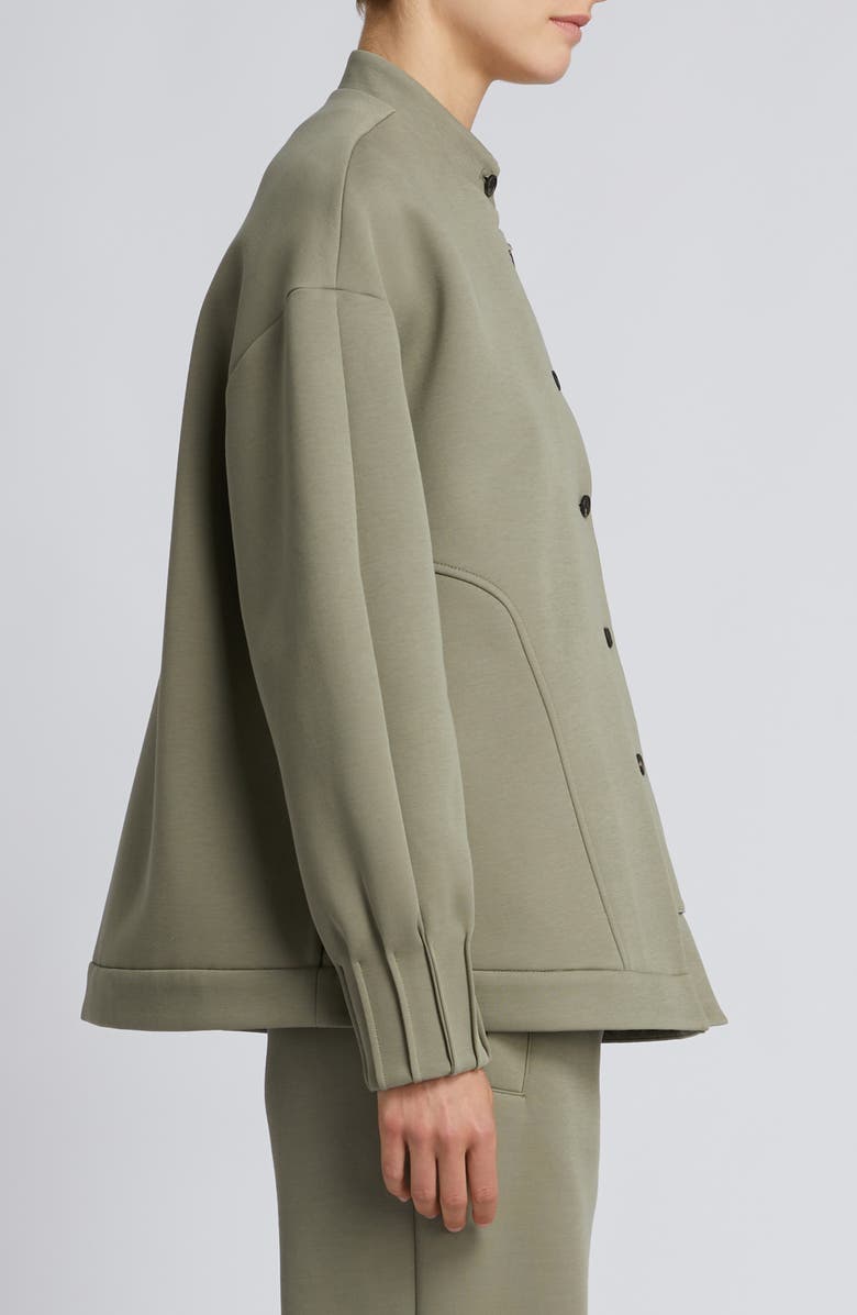 MM by Max Mara Aceto Cotton Blend Jacket, Alternate, color, Horn Grey Green