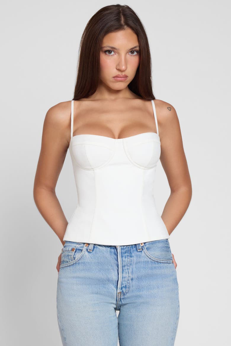 Bali Bustier Corset Top, Alternate, color, White
