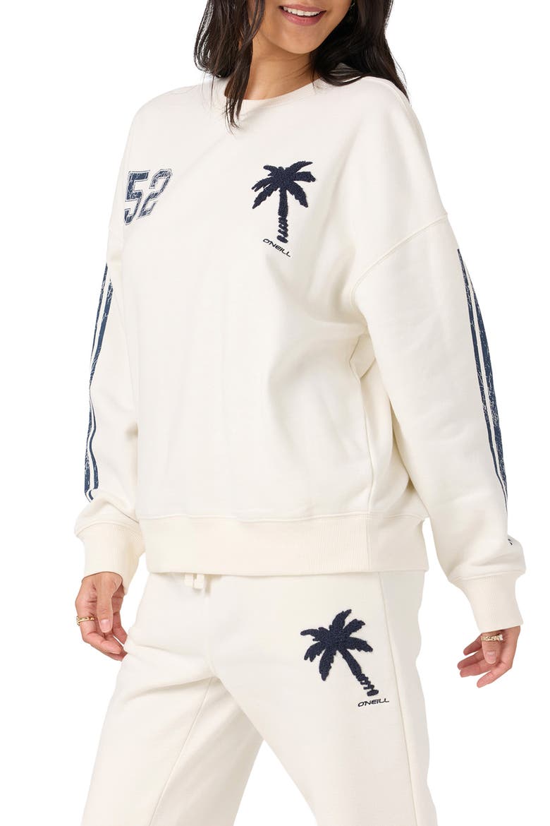 Team Graphic Oversized Sweatshirt, Alternate, color, TOFU
